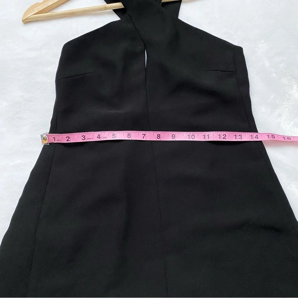 NWT Zara Black Keyhole Mini Dress - Picture 9 of 10